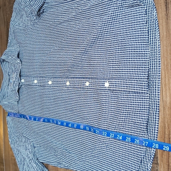 Vineyard Vines On The Go Performance Long Sleeve Seersucker Plaid Blue Size Med - Picture 6 of 6